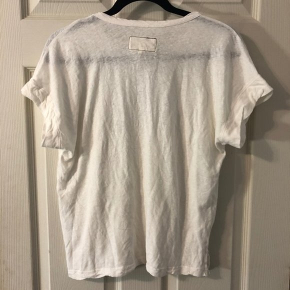 NWT Current/Elliot Rolled Feather Print Crew Neck - Picture 4 of 7